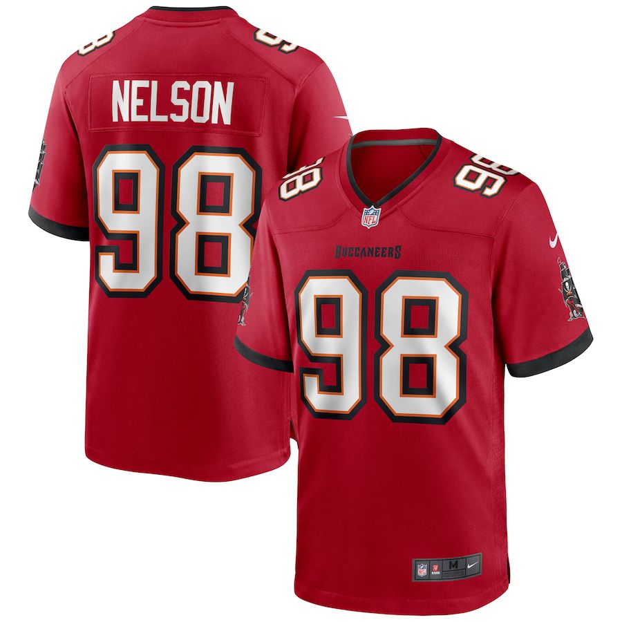 Men Tampa Bay Buccaneers 98 Anthony Nelson Nike Red Game NFL Jersey
